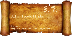 Bika Teodolinda névjegykártya